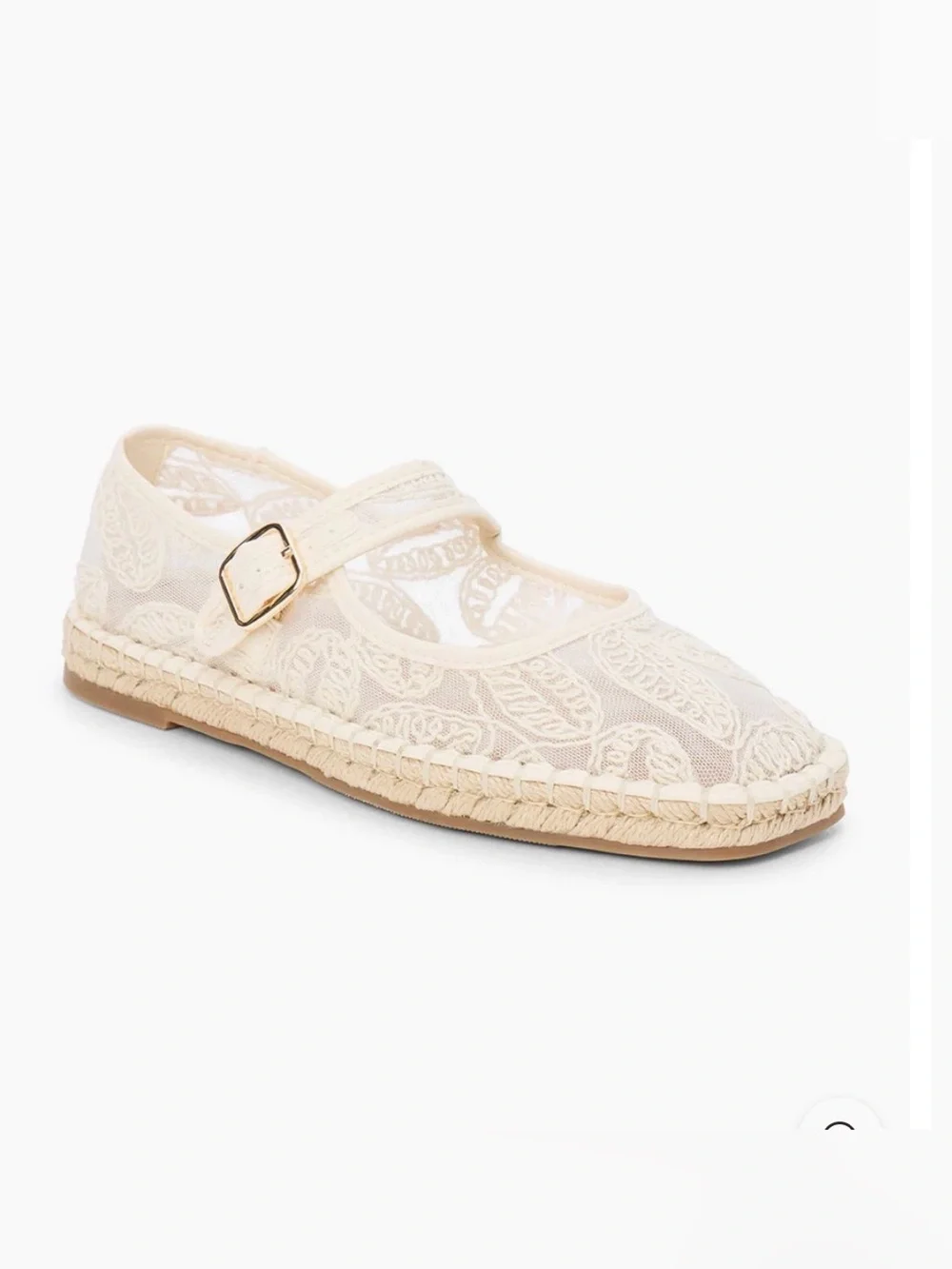 Coconuts by Matisse Cream Lace Mary Jane Espadrilles